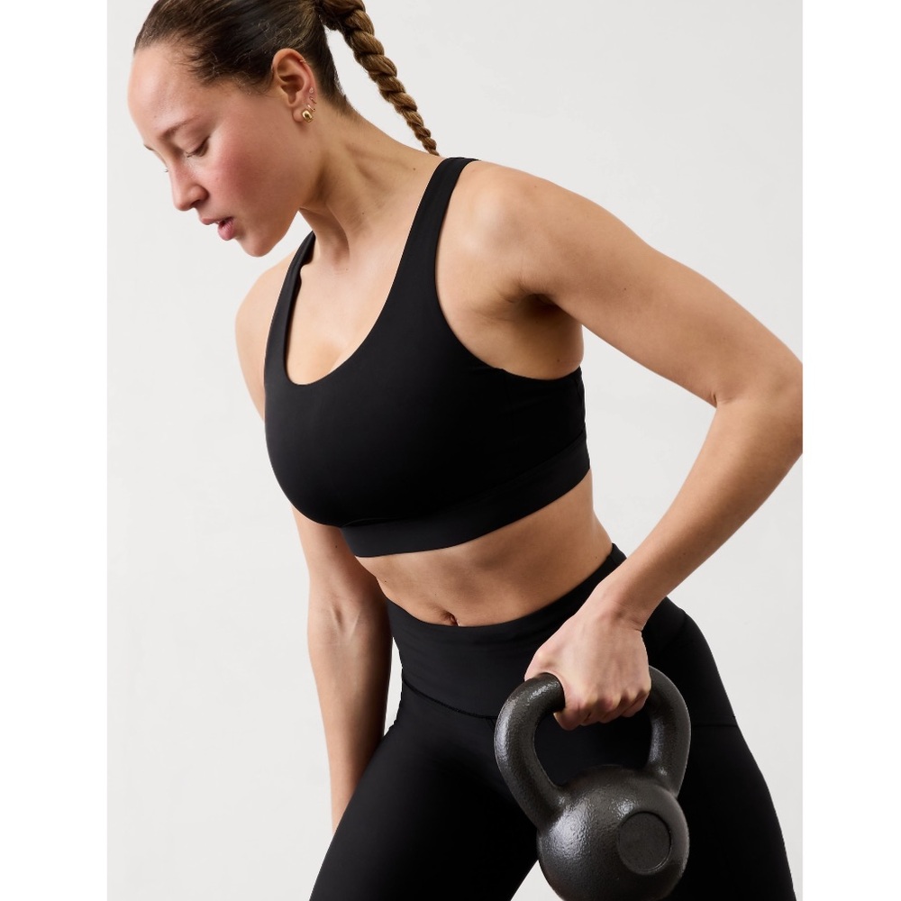 NWT Athleta Interval Sport Bra A-C | Black - Picture 5 of 15